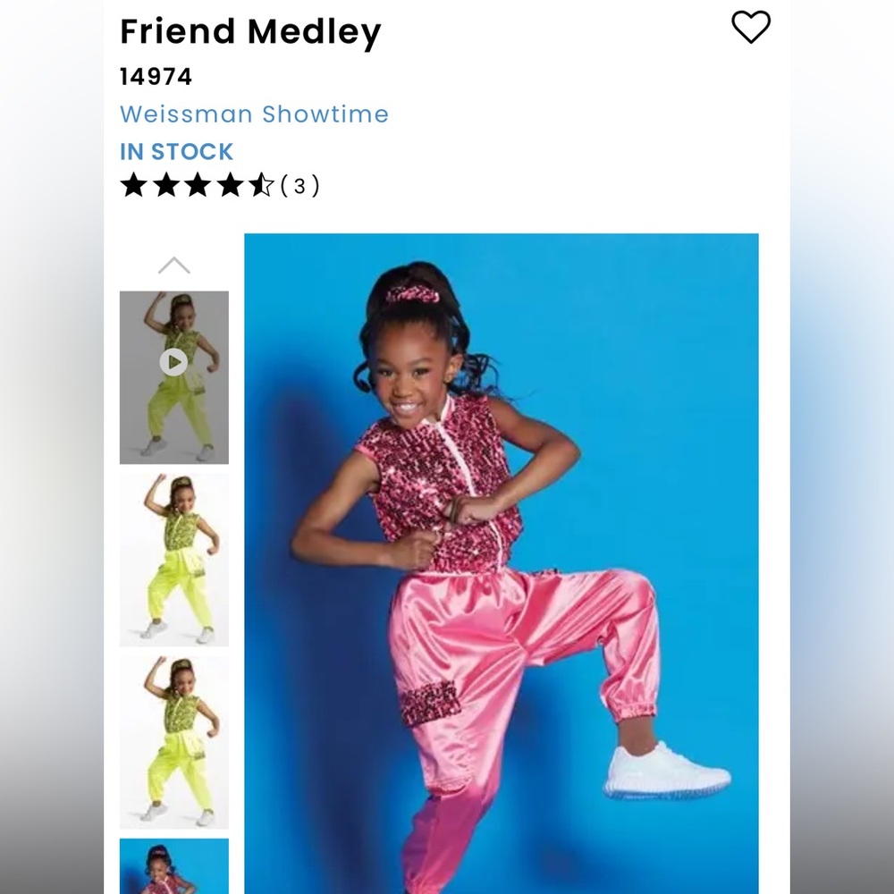 Weissman Friend Medley Dance Costume